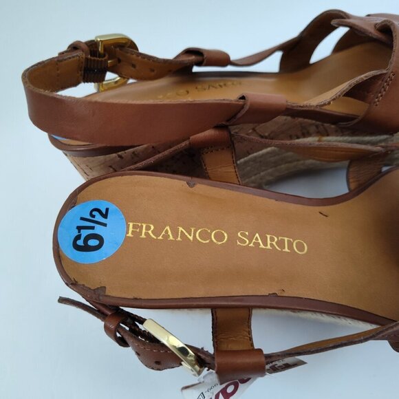 Ladies SZ 6.5 Franco Sarto Tan Espadrille Sandal - Picture 5 of 5